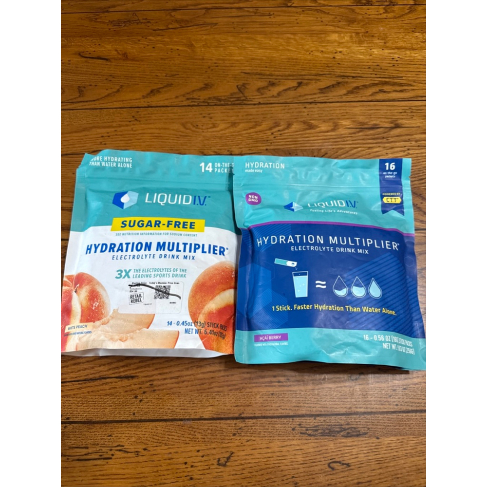 Liquid I.V. Açaí Berry /peach Electrolyte Powder 14/16 Pack Hydration Multiplier